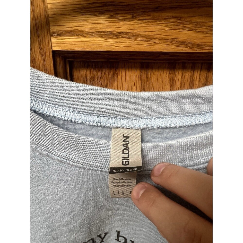 Light Blue Crewneck With Text Size L - Picture 2 of 5